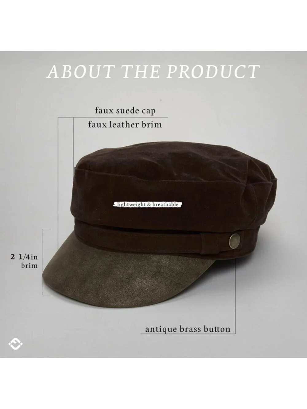 Trendy Women's Newsboy Hat – Classic Fisherman Cap, Stylish Baker Boy Cap